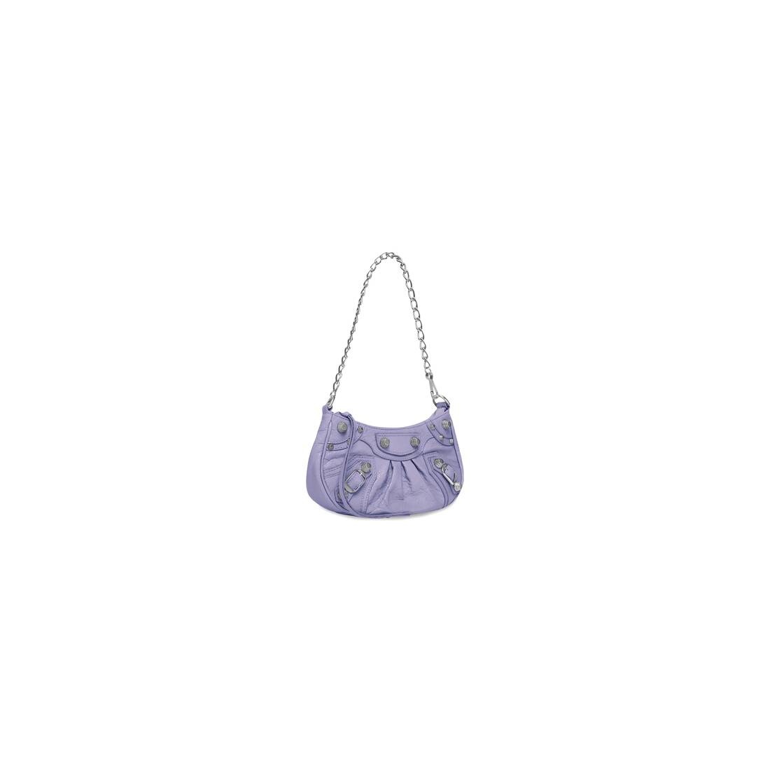 Women's Le Cagole Mini Purse With Chain in Lilac - 2