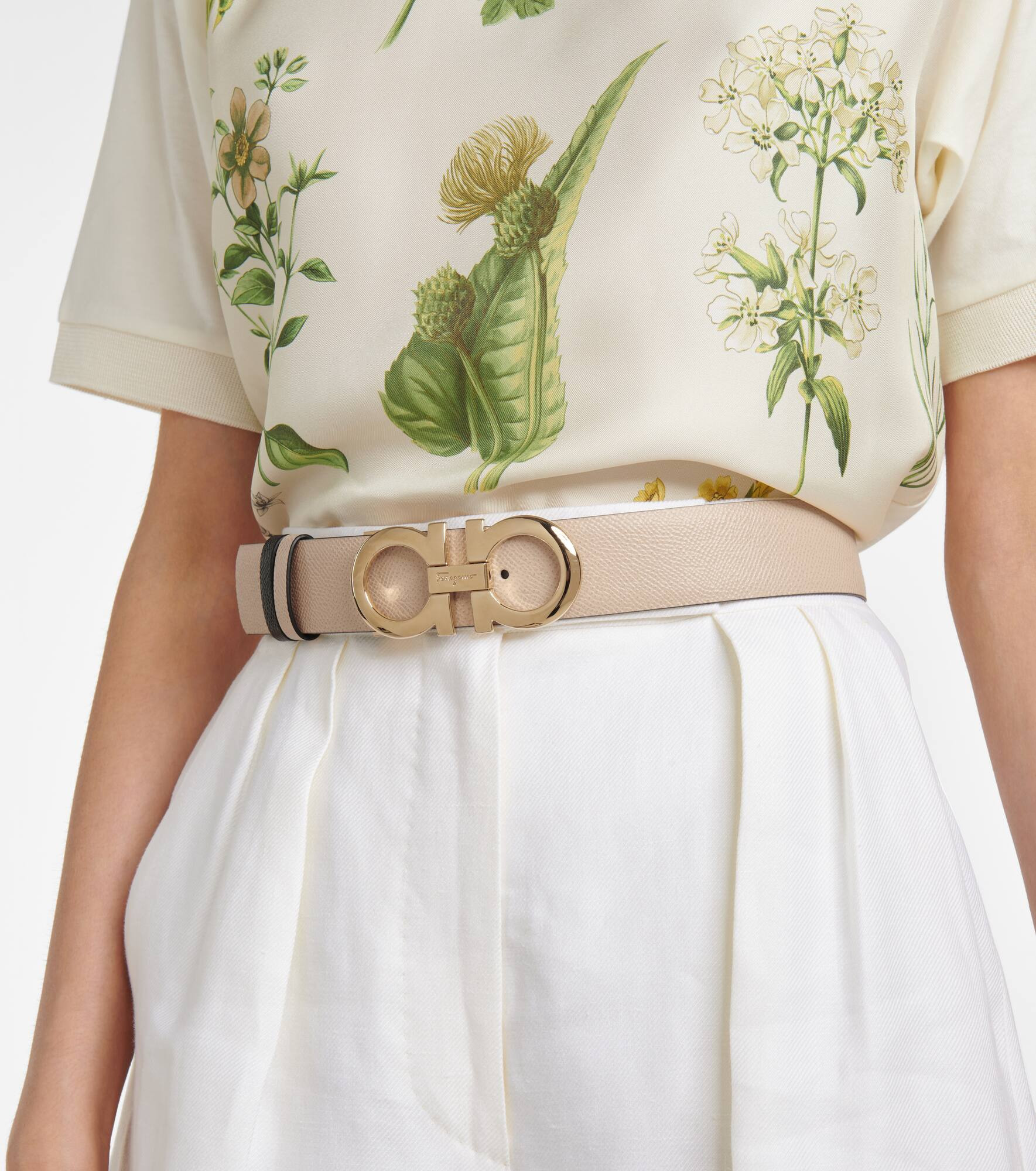 Gancini reversible leather belt - 2