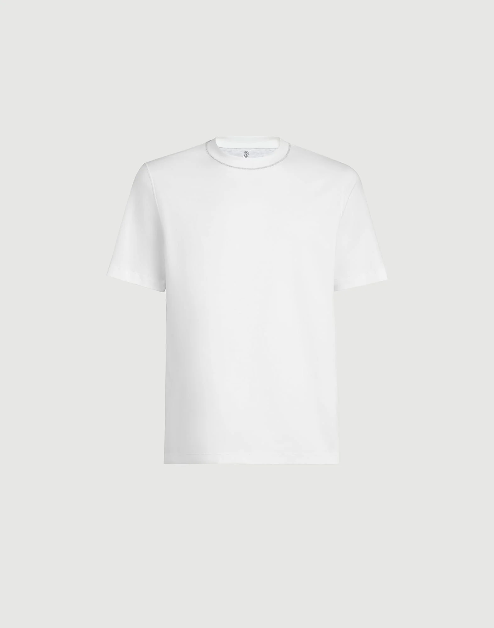 Cotton jersey T-shirt with piping - 1