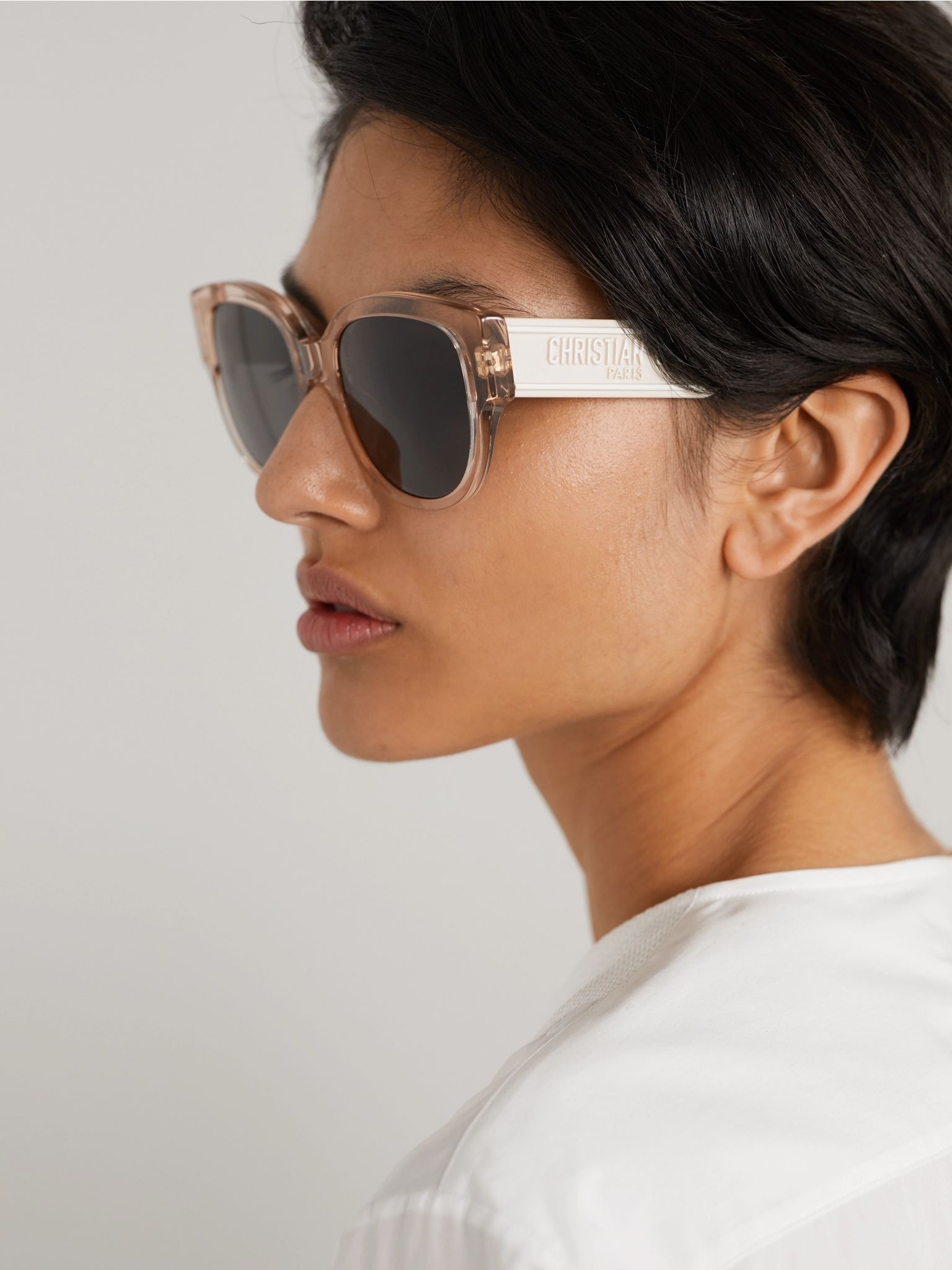 Wildior BU cat-eye embossed acetate sunglasses Pink - 5