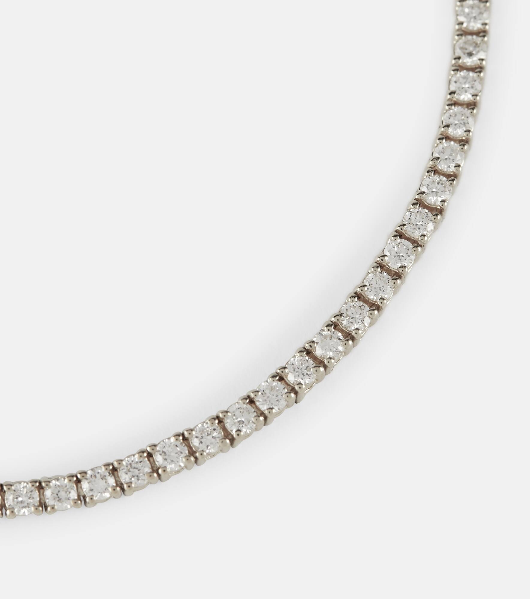 Tennis 14kt white gold bracelet - 5