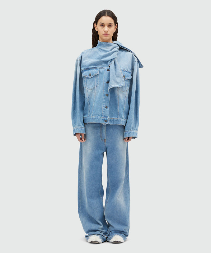MSGM Denim jacket with scarf collar outlook