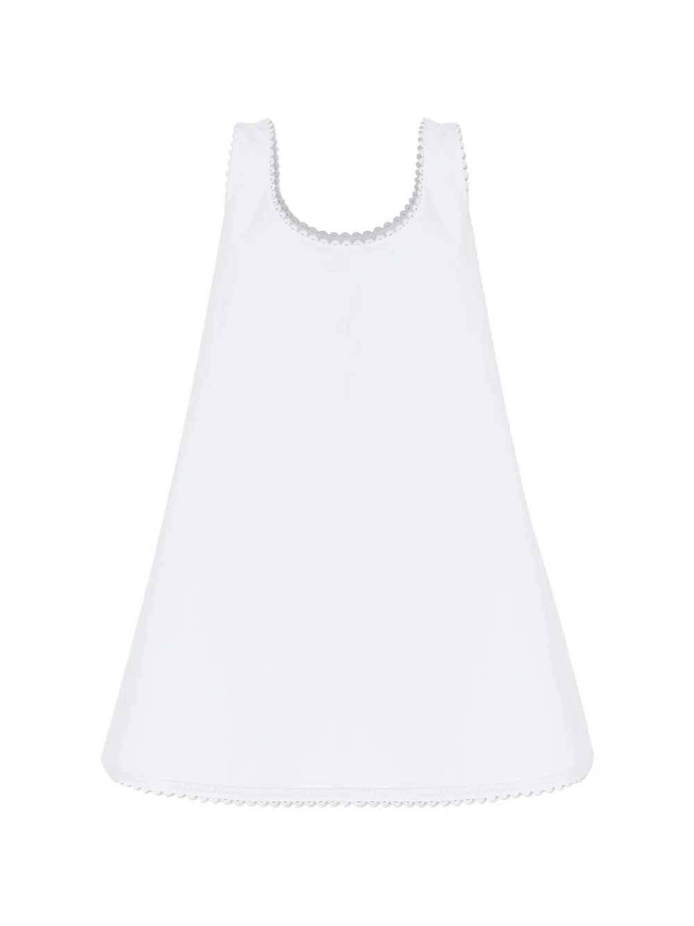 scoop-neck scalloped mini dress - 1