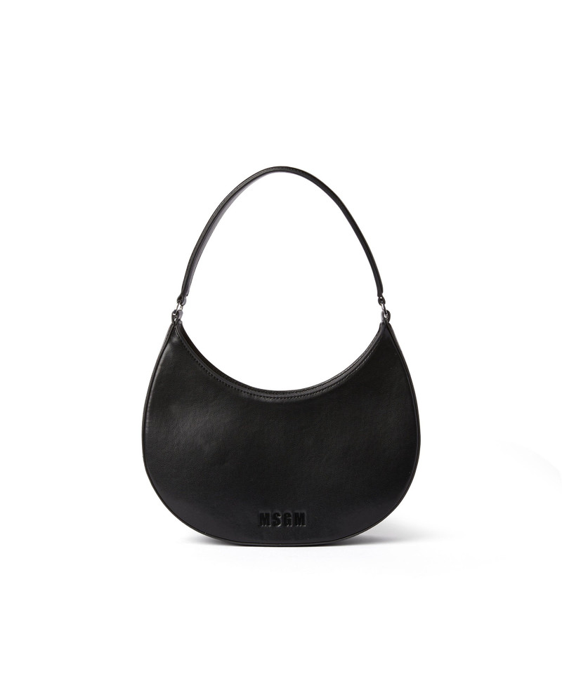 Opaque faux leather small "Hobo" shoulder bag 1