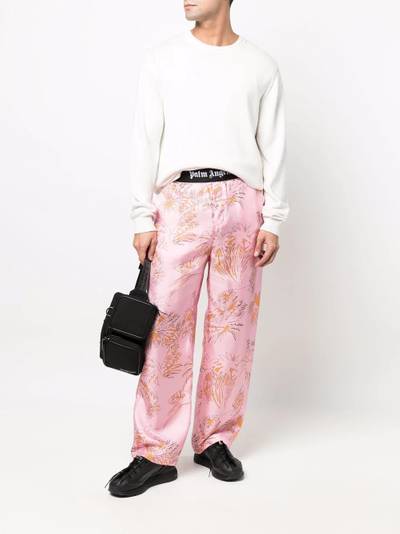 Palm Angels logo-waistband trousers outlook