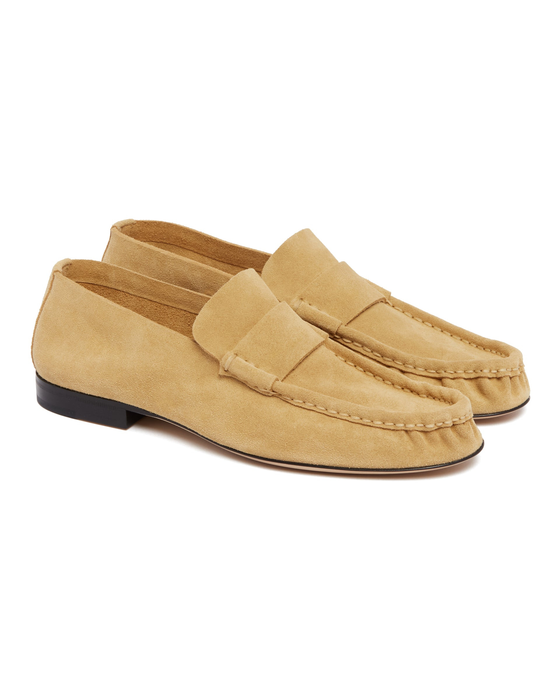 Beige Suede Soft Moccasins - 3