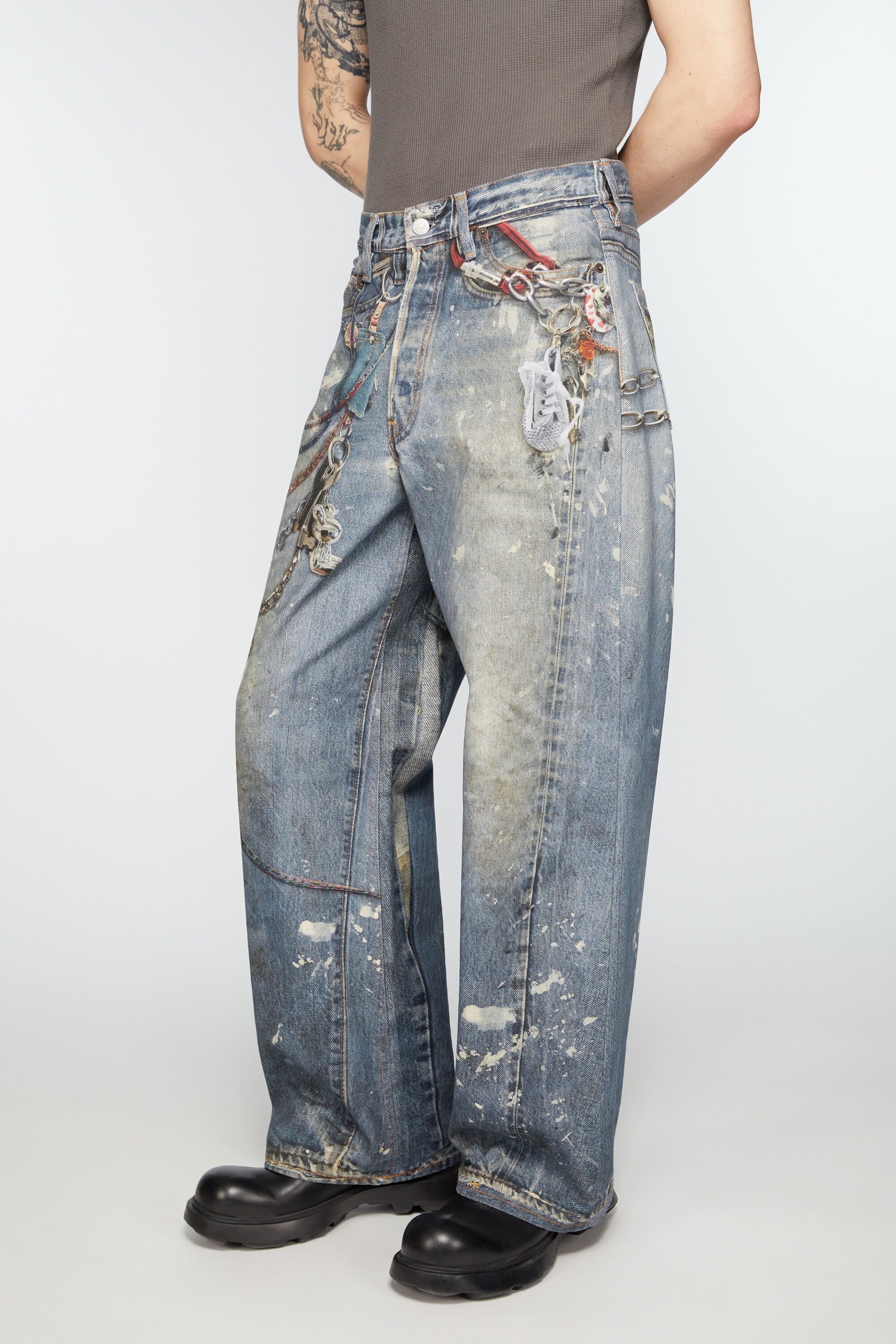 Acne Studios Loose fit trousers - 1981M - Mid Blue | REVERSIBLE