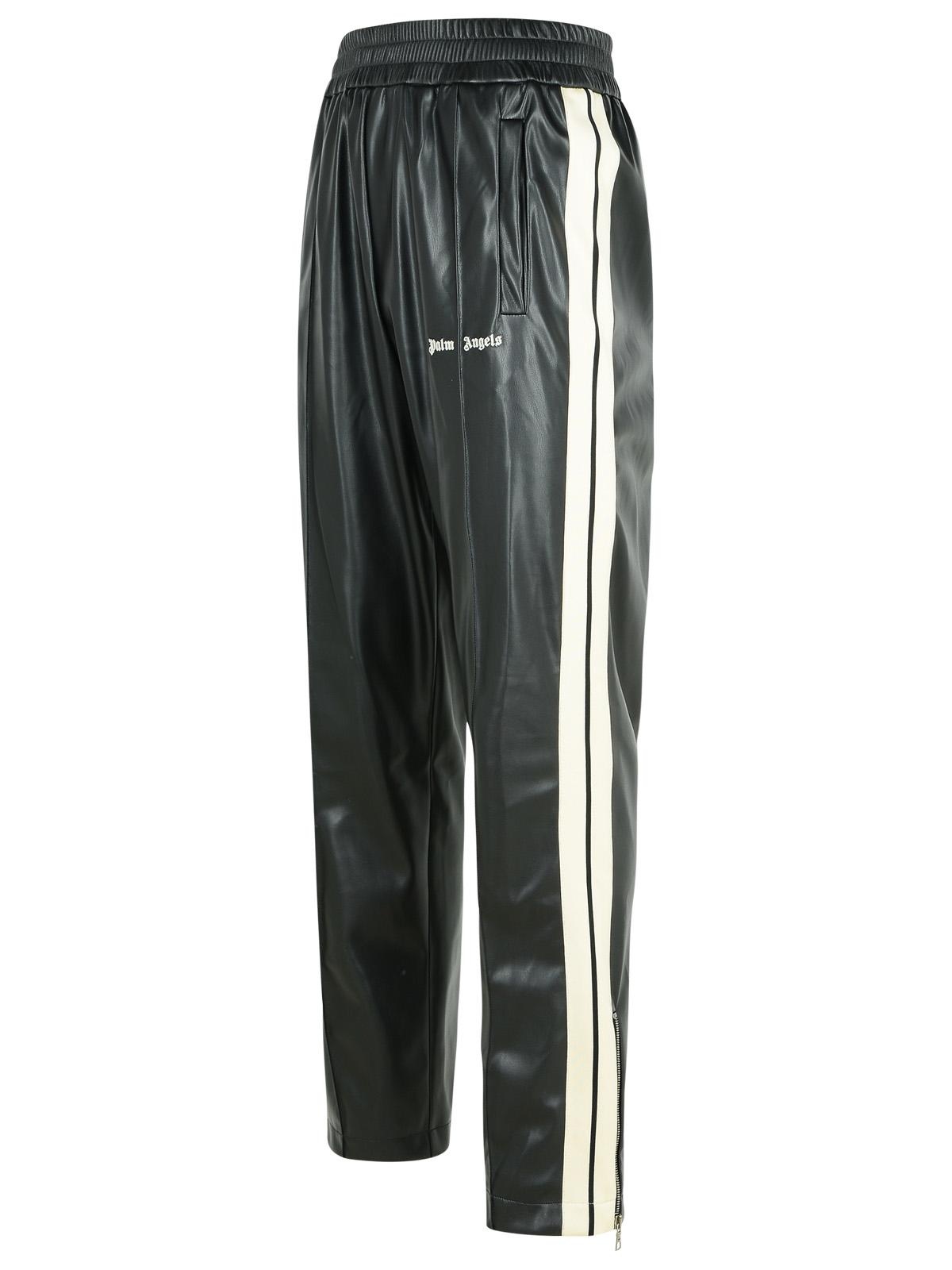 Palm Angels 'Track Leather' Black Polyester Blend Pants Man - 2