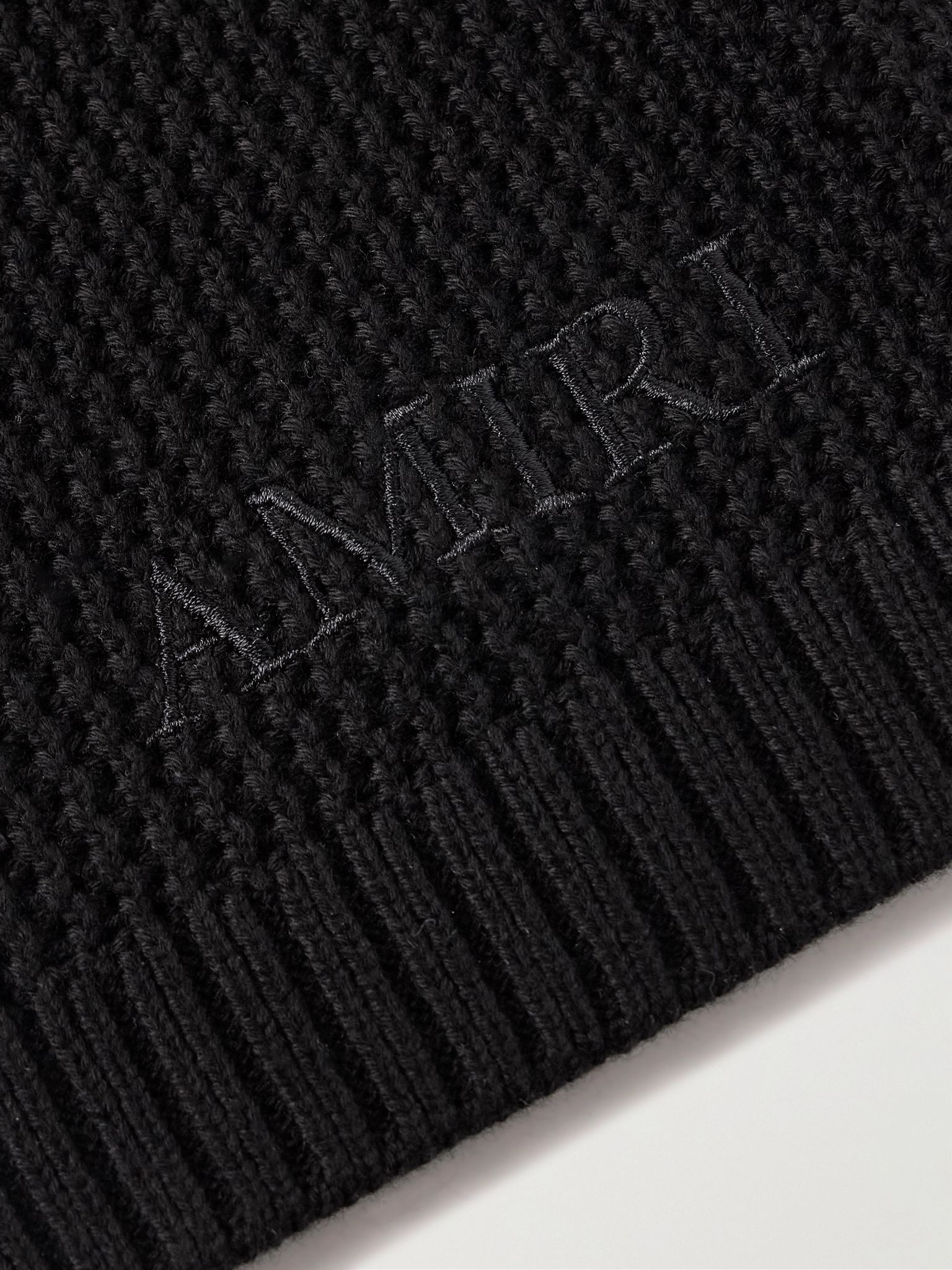 Straight-Leg Logo-Embroidered Crocheted Cotton Drawstring Shorts Black - 5