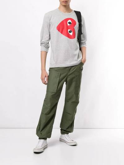 Comme des Garçons PLAY sideways heart print T-shirt outlook