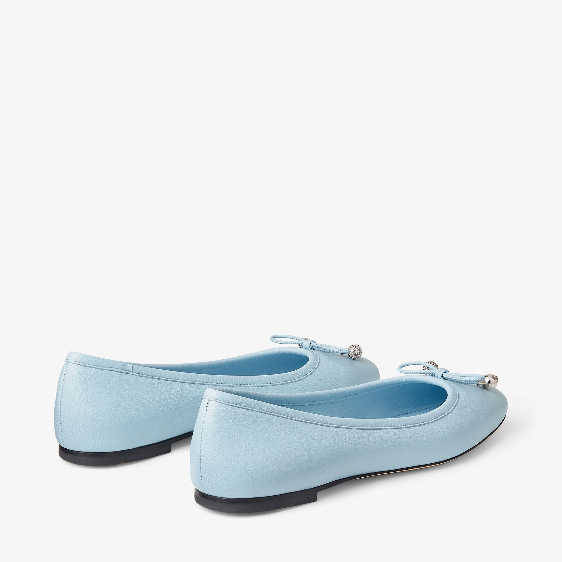 Elme Flat
Ice Blue Nappa Leather Flats with Pearl Embellishment - 5