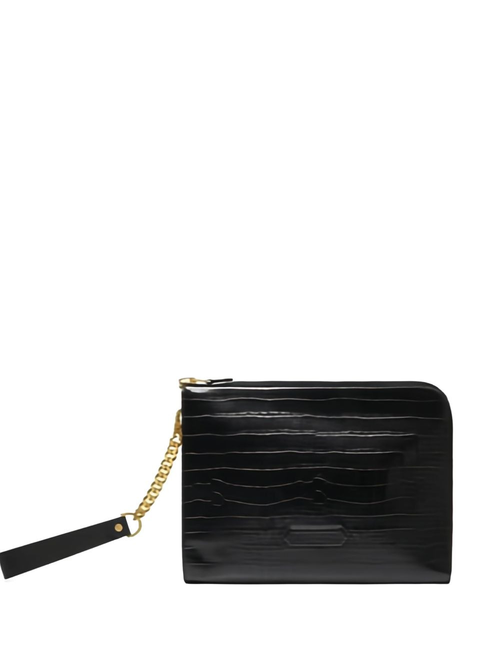crocodile-embossed laptop bag - 1