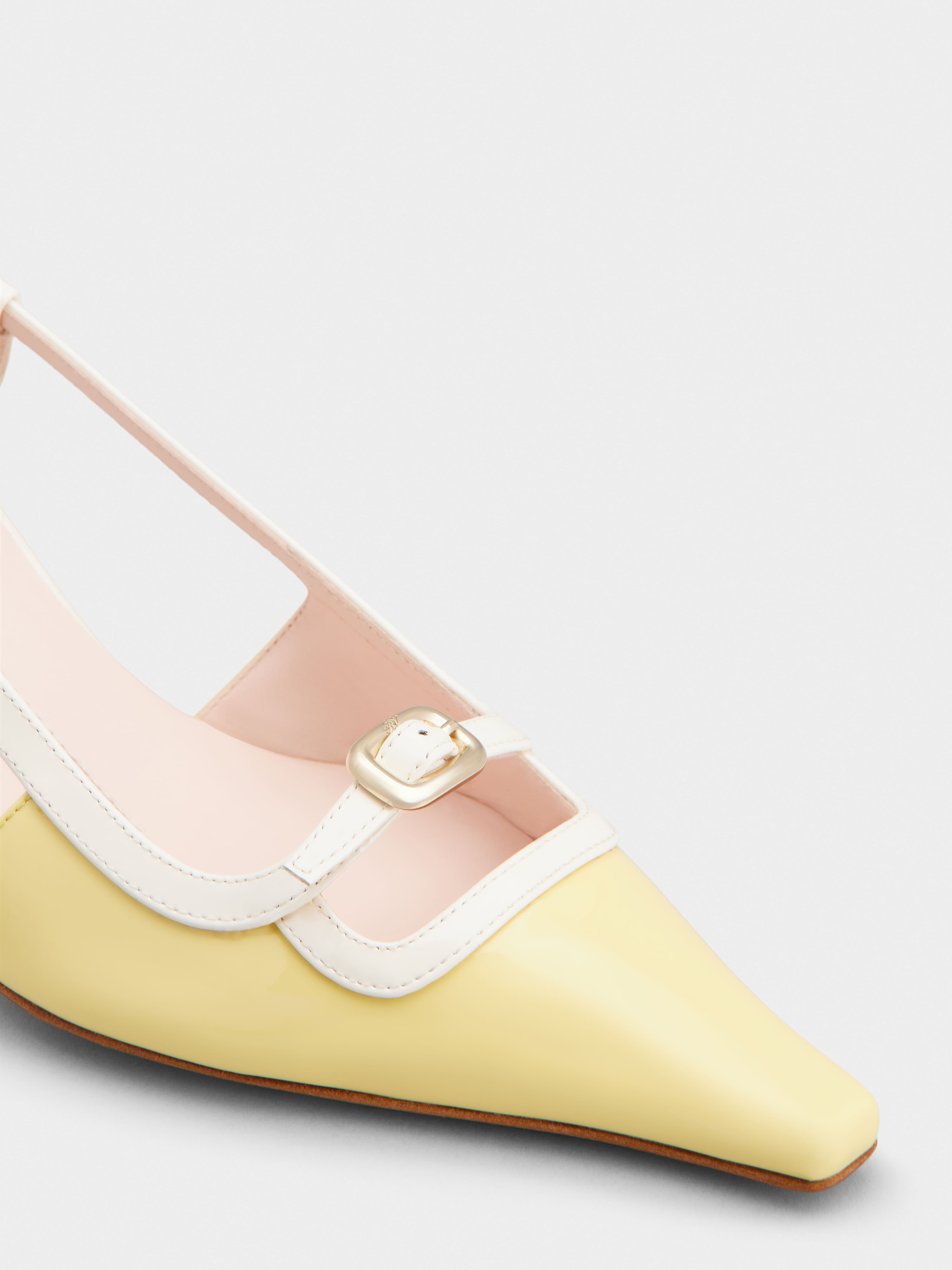 Viv’ Canard Slingback Pumps in Patent Leather - 3