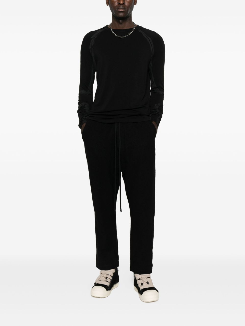 panelled long-sleeve sweater - 2