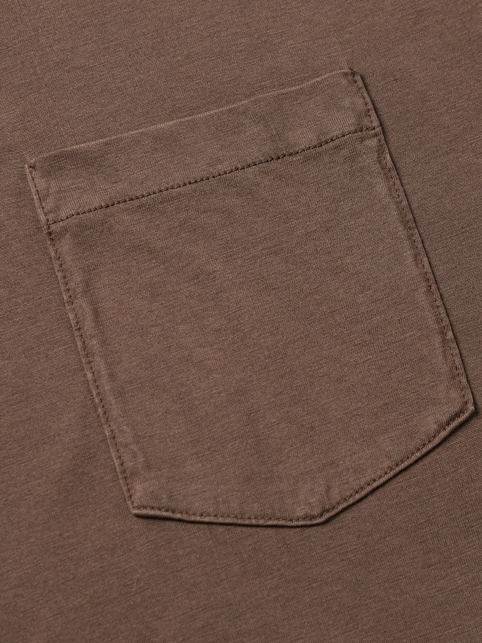 Benny Pigment-Dyed Lyocell and Cotton-Blend Jersey T-Shirt Brown - 5