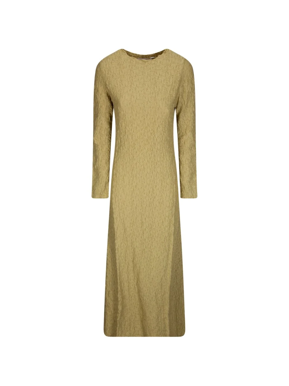 long-sleeve textured dress - 1
