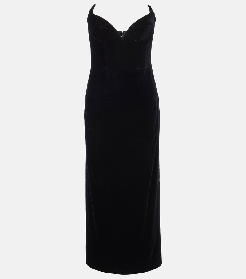 Velvet bustier dress 1