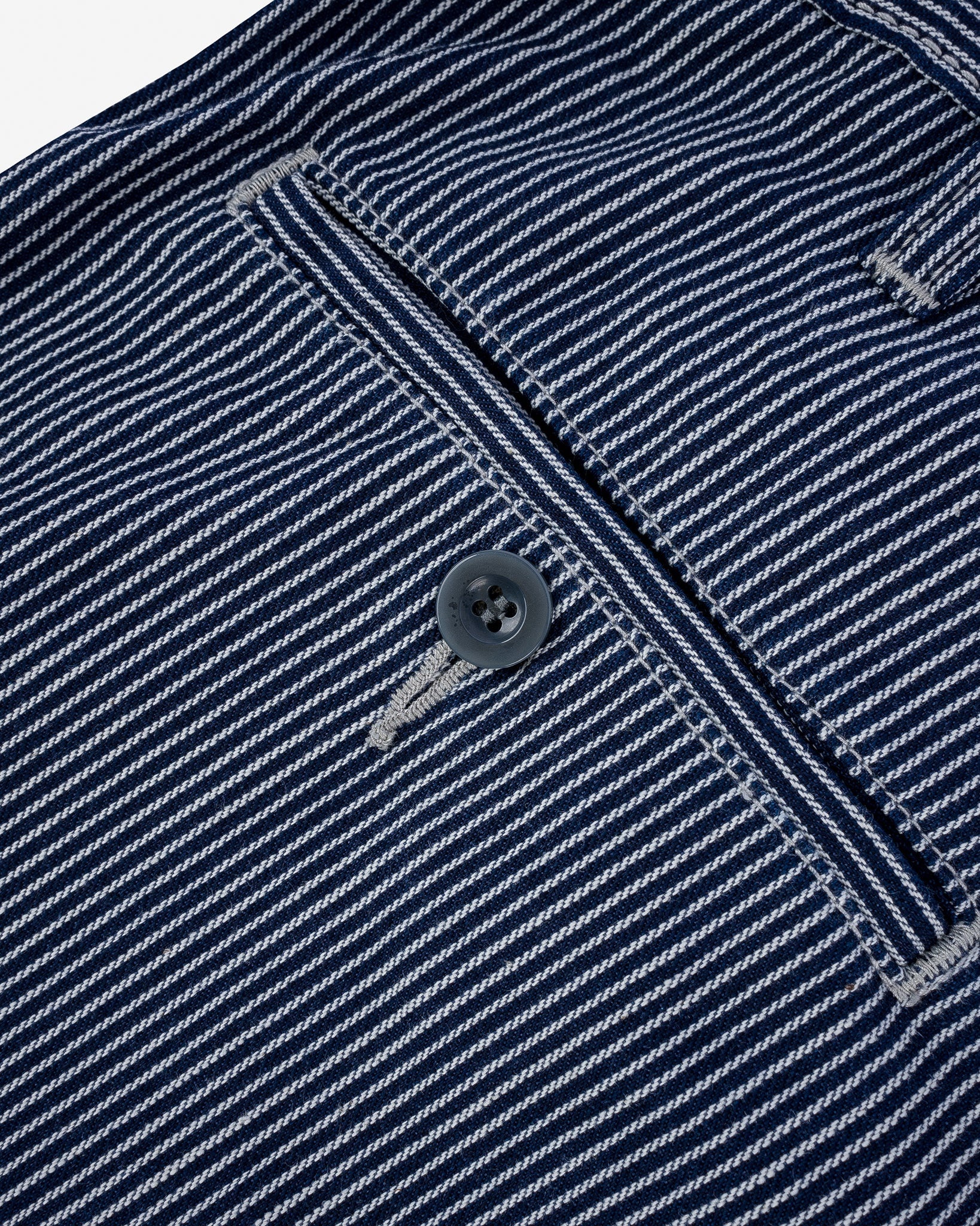 IH-739-IND 10.5oz Narrow Stripe Hickory Cargo Pants Indigo - 5