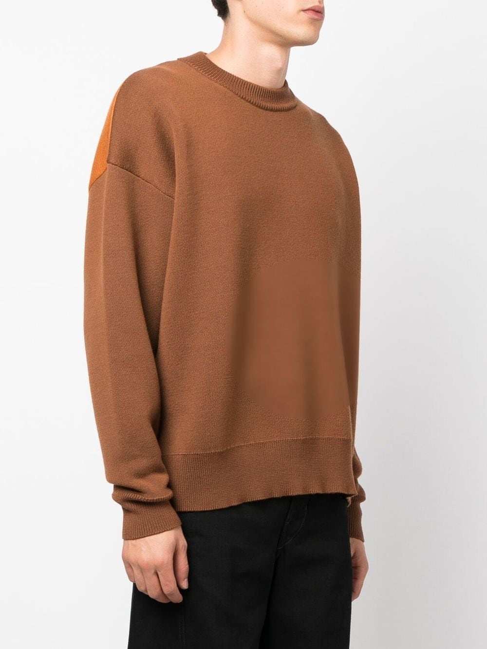 intarsia palm crew neck jumper - 3
