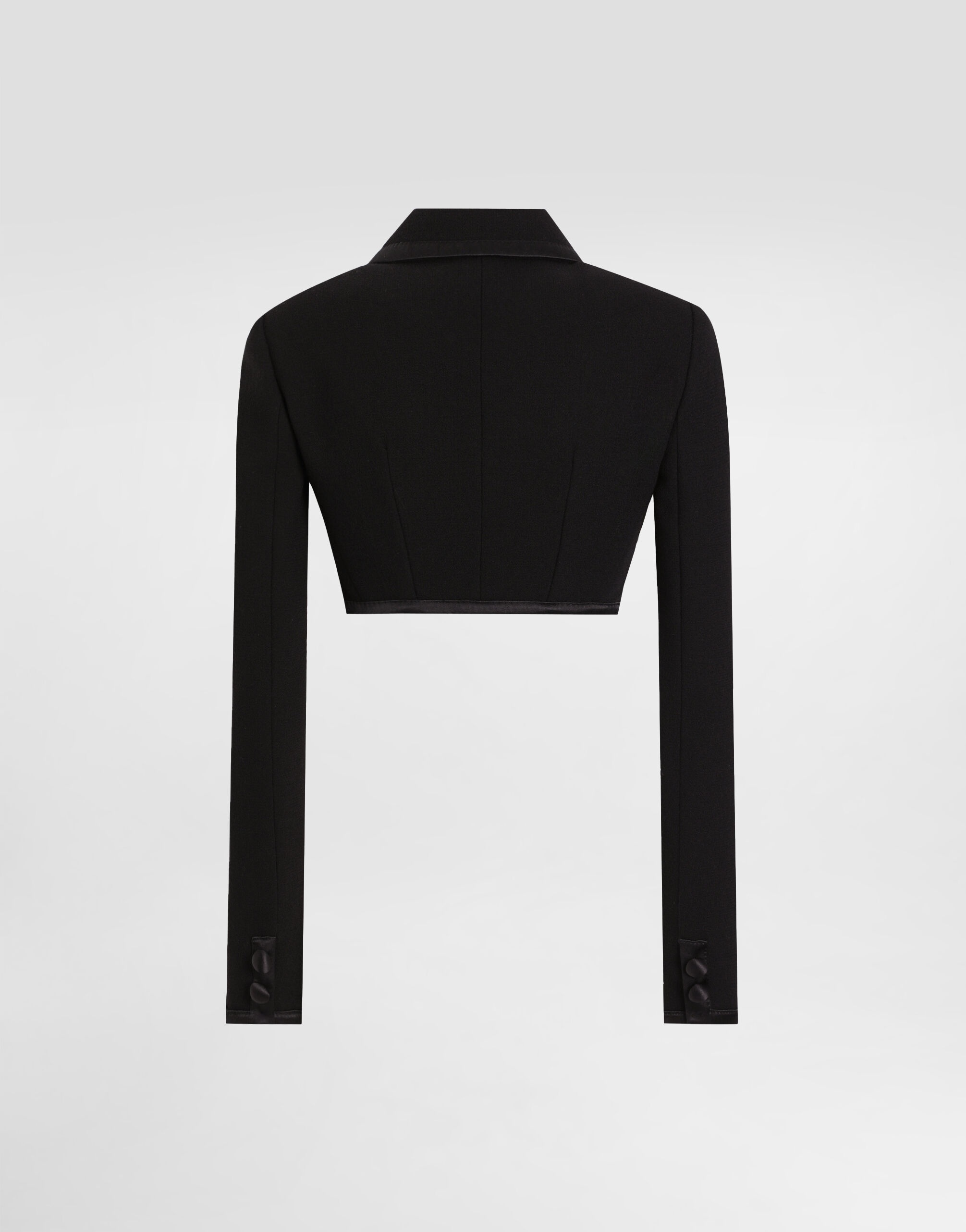 Short wool crepe jacket - 5
