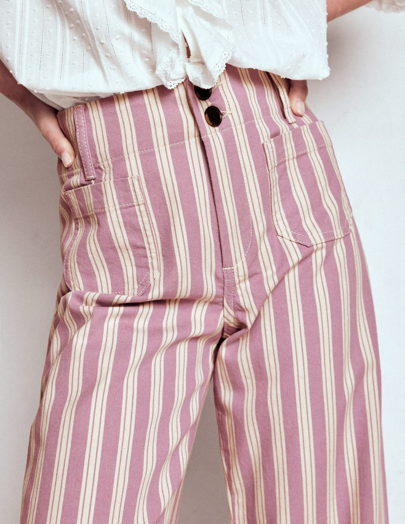 Primrose Patch Pocket Pants-Lilac Tram Stripe 7