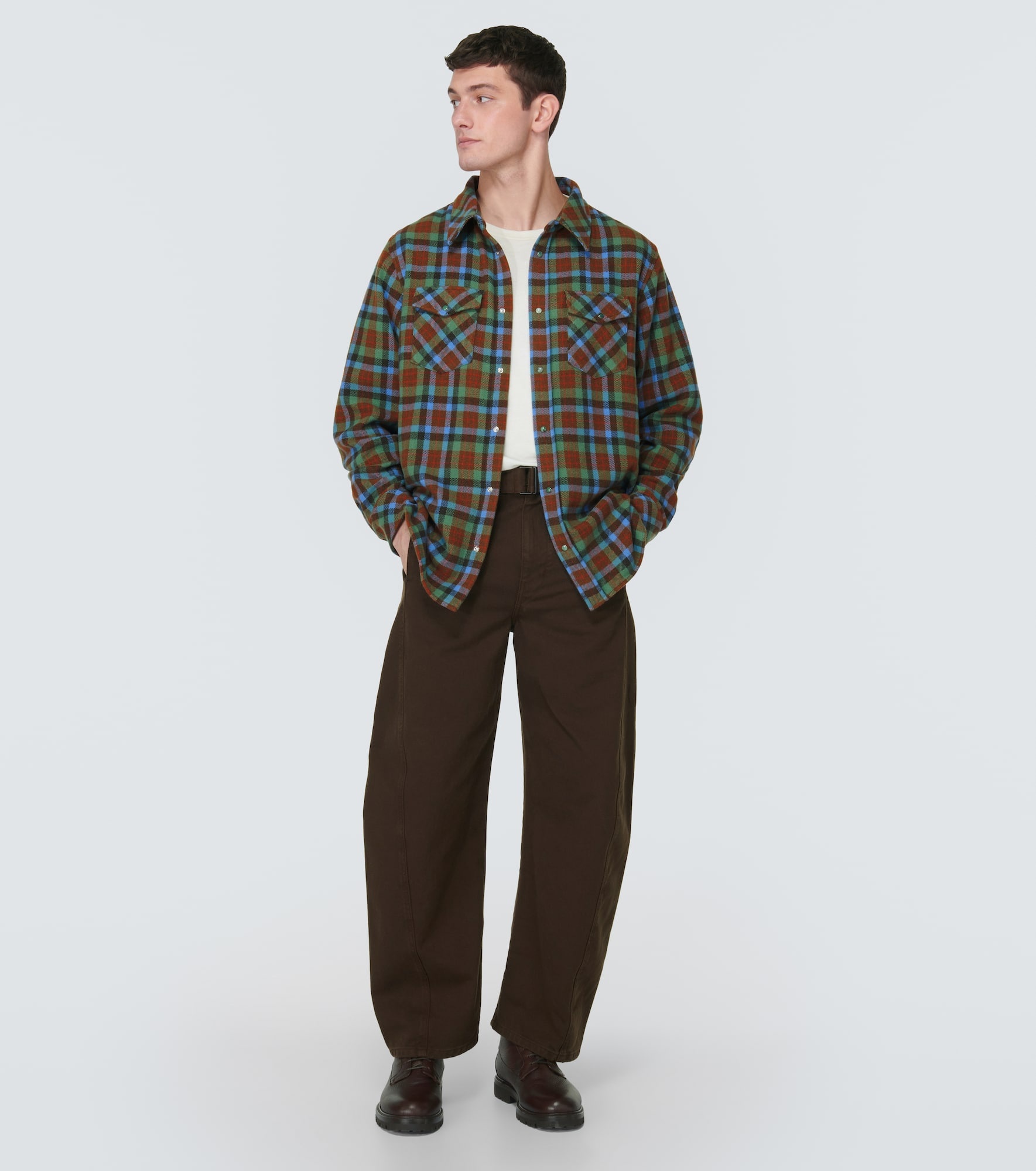 Tartan cashmere shirt - 2