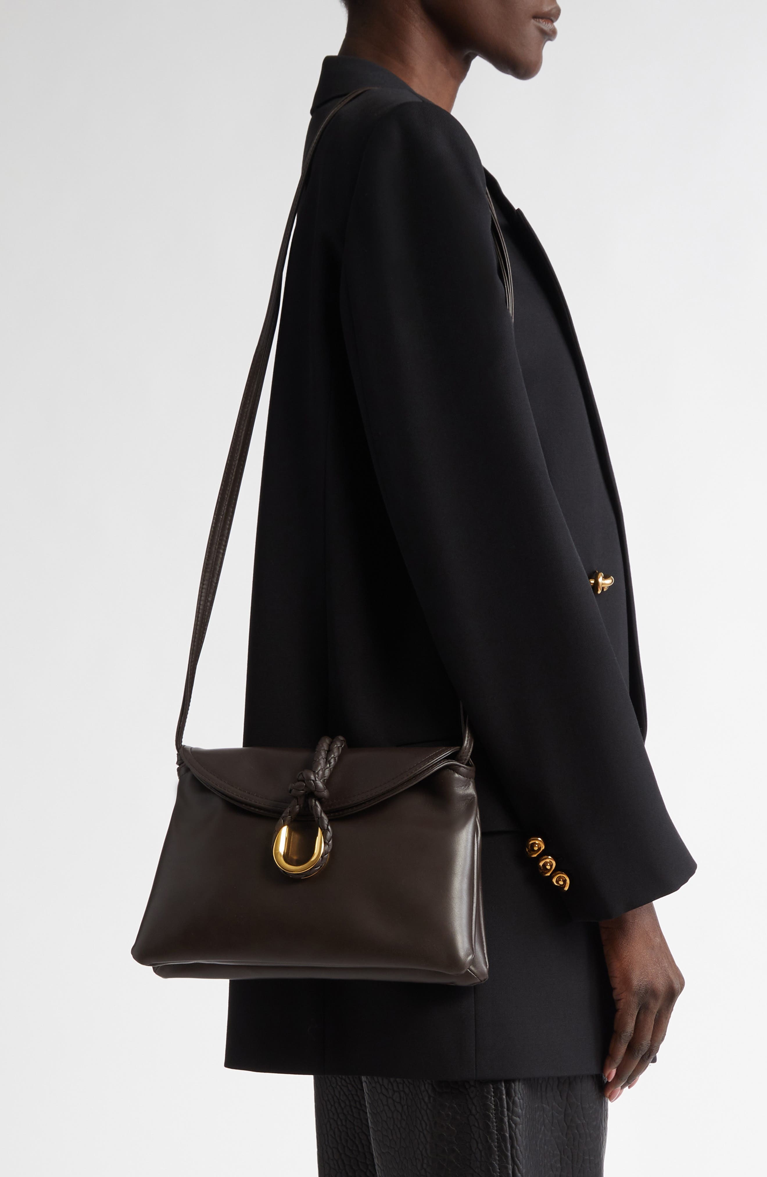 Bottega Veneta Small Liberta Leather Shoulder Bag in 2190 Fondant-M Brass at Nordstrom - 2