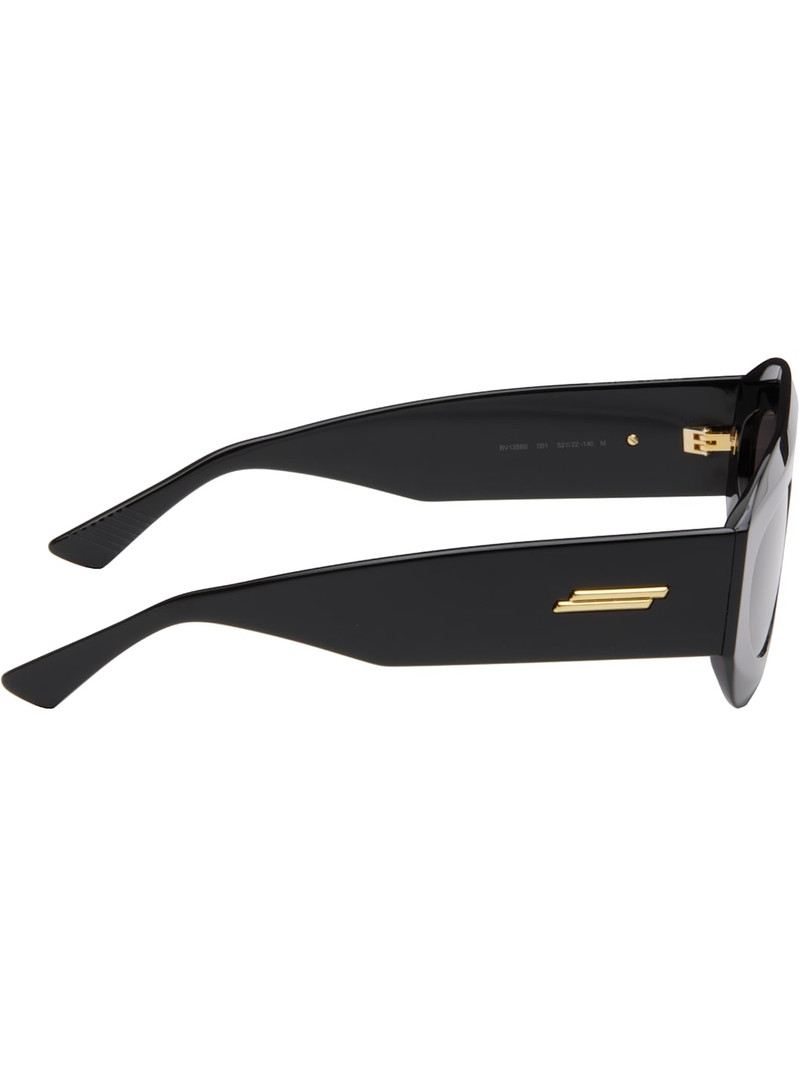Bottega Veneta Black Ultrathin Shield Sunglasses outlook