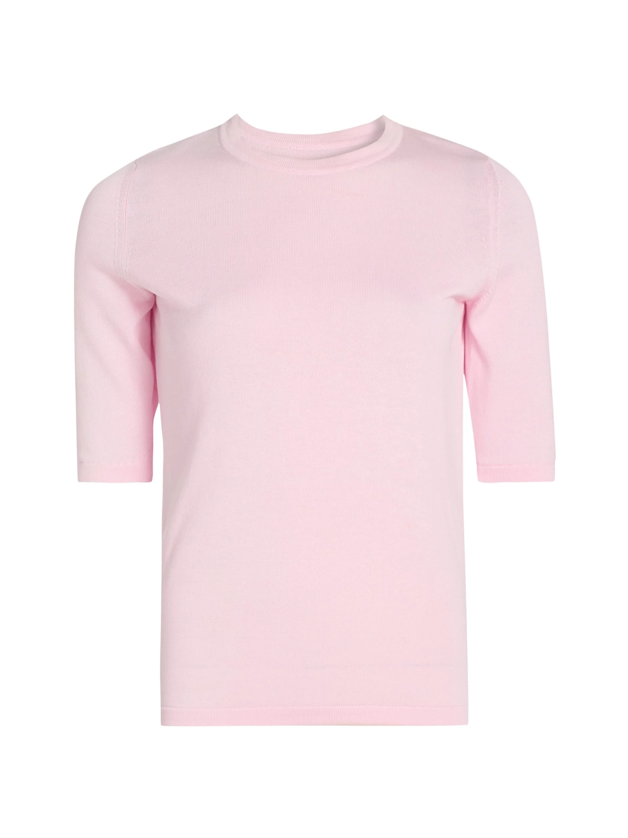 Women's Tulle-Cuff Cotton Top - Rosa Petalo - 1