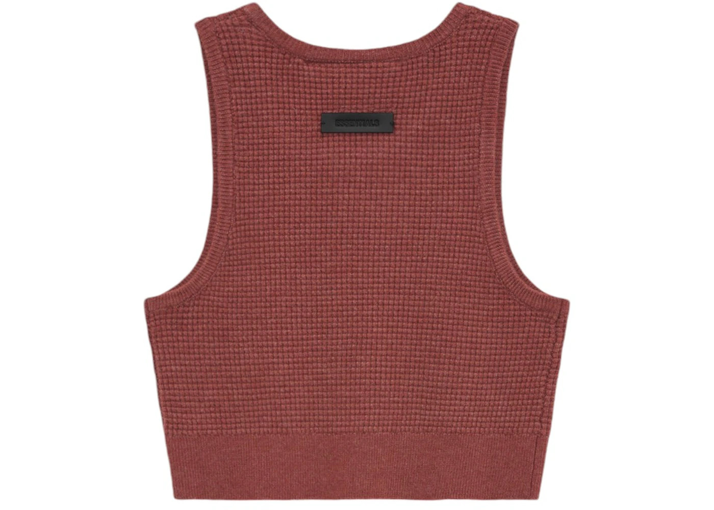 Fear of God Essentials Womens Waffle Sport Tank Crimson - 2