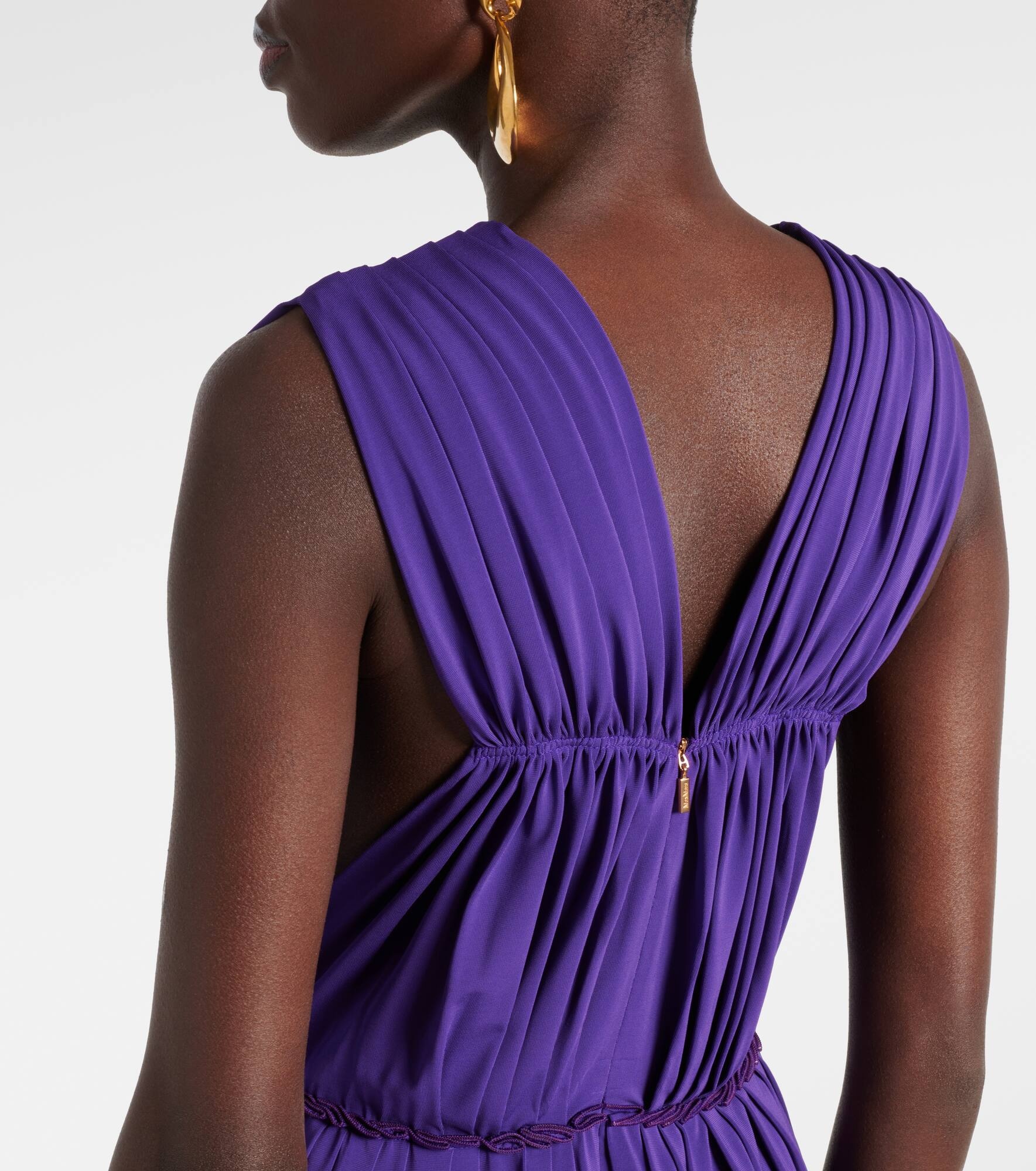 Walter pleated jersey maxi dress - 6