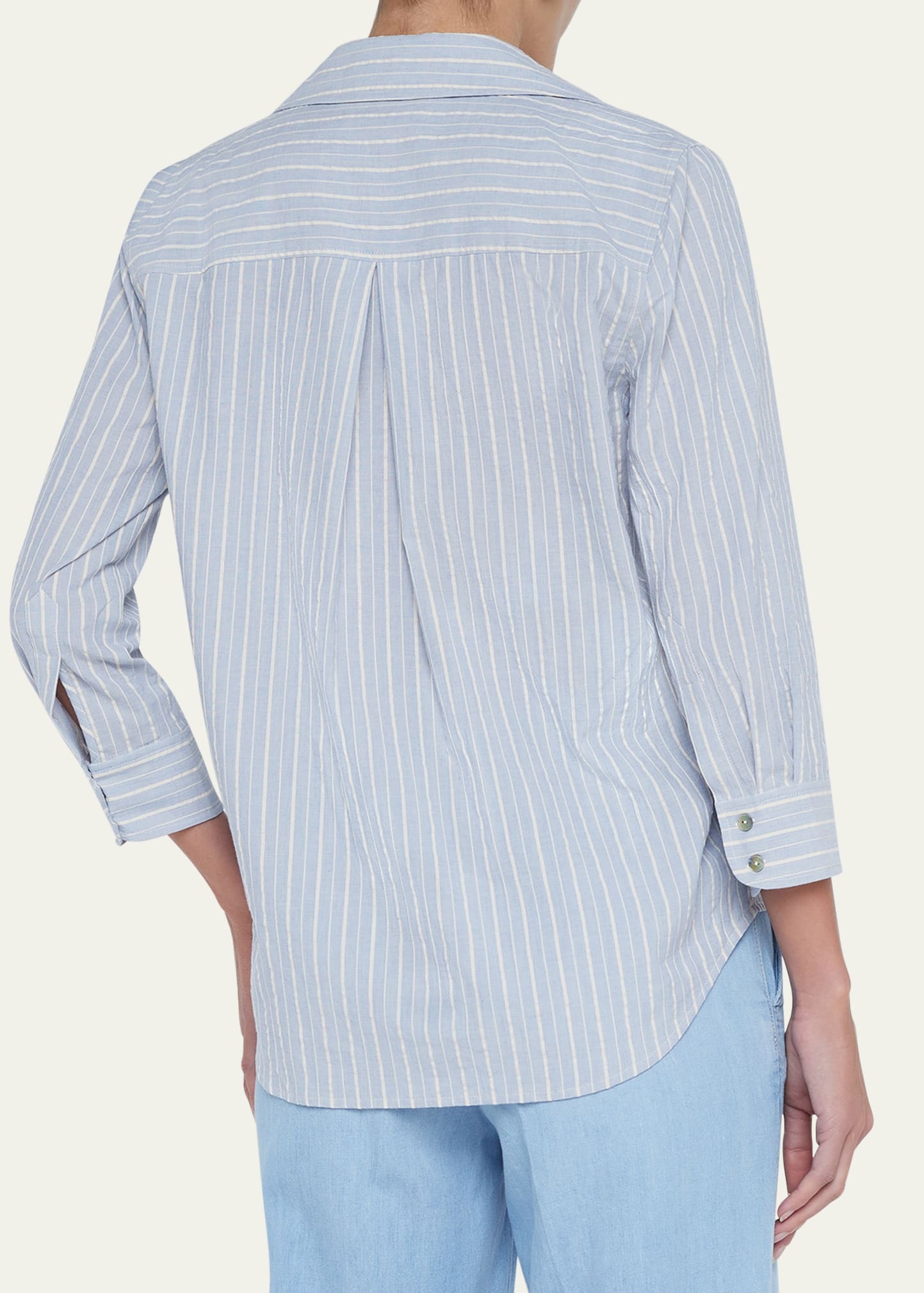 Daniella Striped Three-Quarter Sleeve Shirt - 3