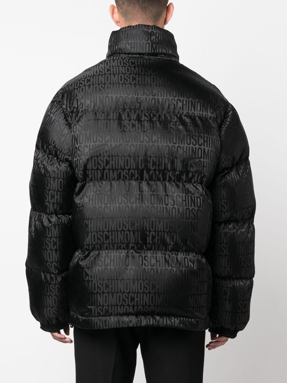 monogram-pattern puffer jacket - 4
