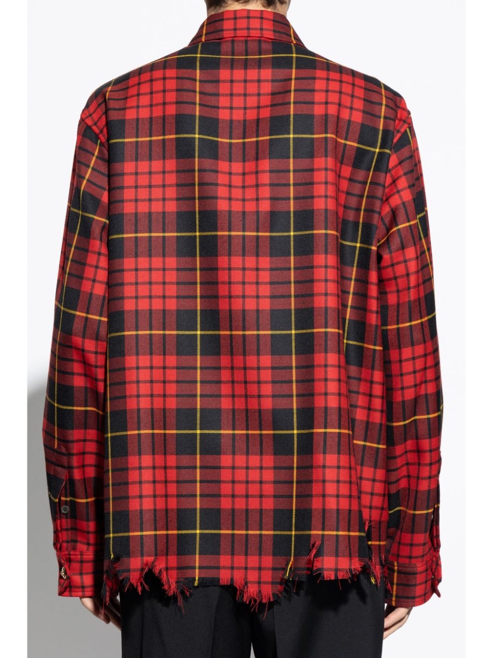 distressed Macqueen tartan shirt - 4