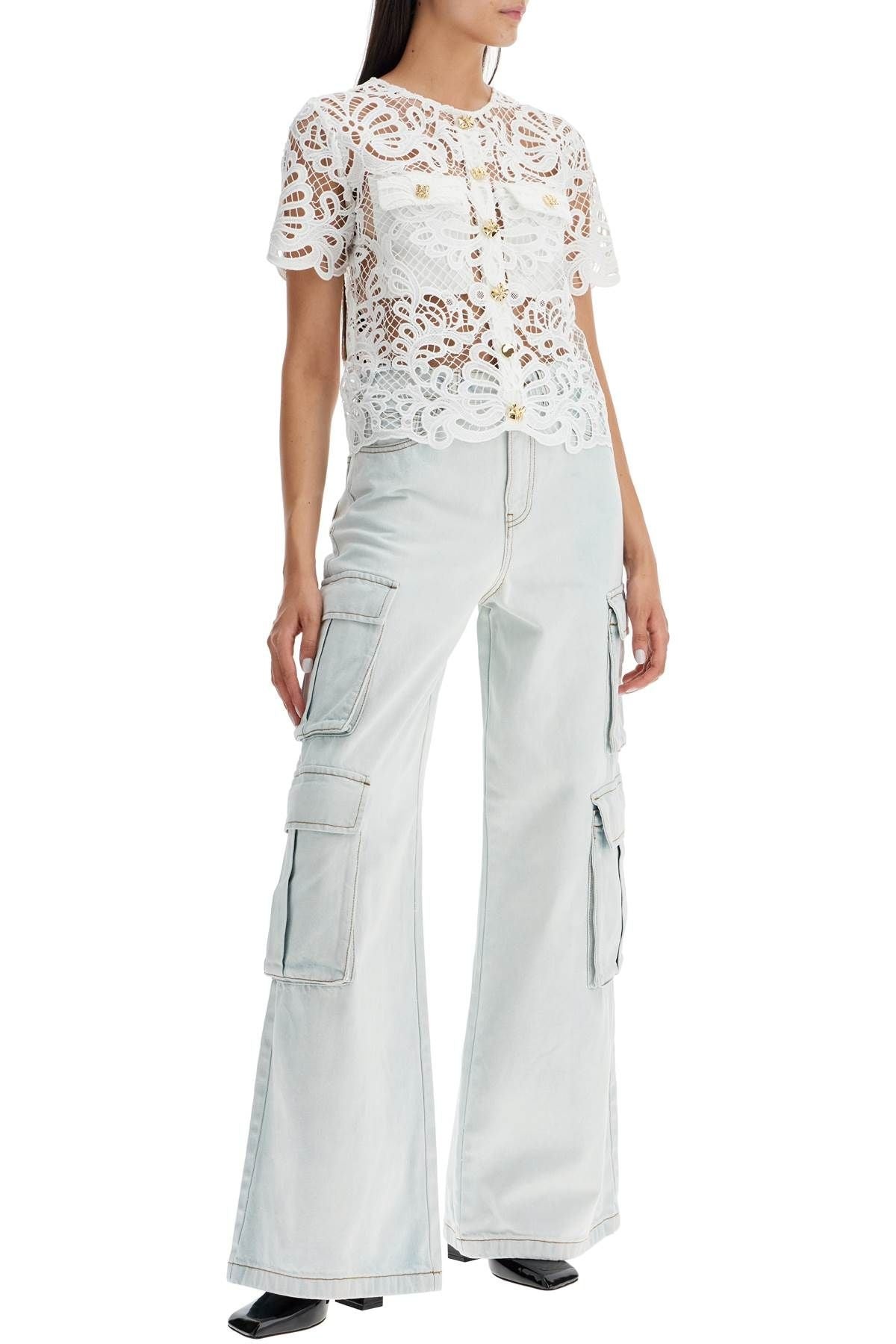【self-portrait】WHITE GUIPURE LACE TOP Self Portrait White Guipure Lace Top | Shopbop