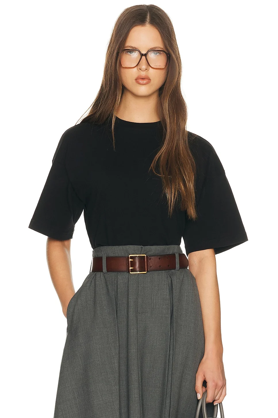 The Sculpted Tee in Thick Jersey - 1