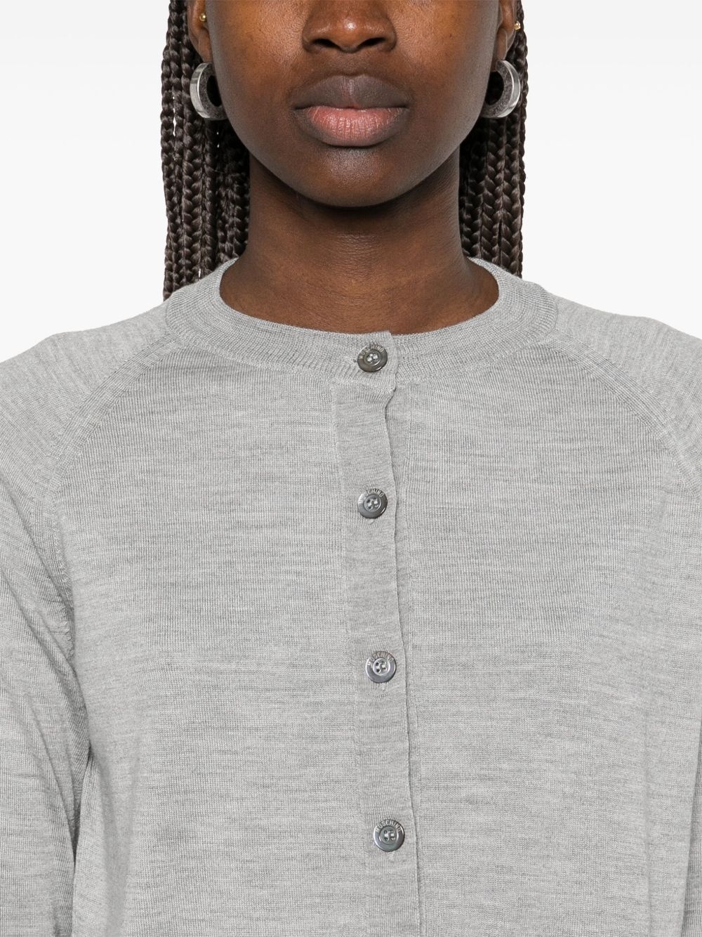 crew-neck cardigan - 5
