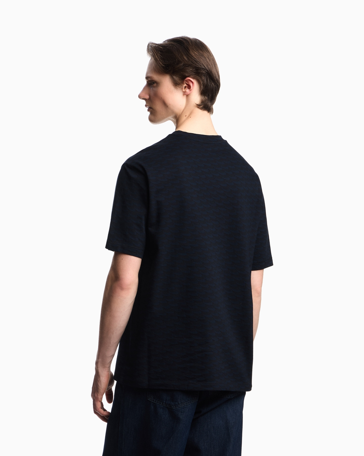 ASV ICON JACQUARD JERSEY JUMPER WITH OP-ART MOTIF - 3