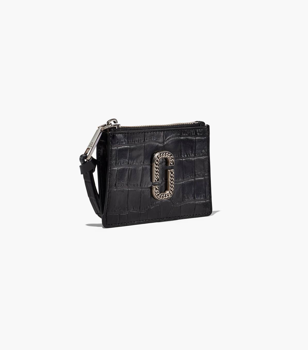 THE CROC-EMBOSSED TOP ZIP MULTI WALLET - 3