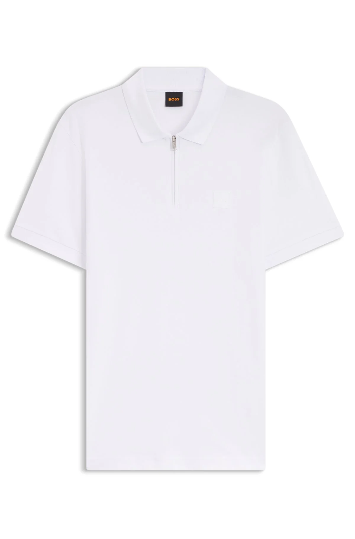 STRETCH-COTTON SLIM-FIT POLO SHIRT WITH LOGO PATCH - 1
