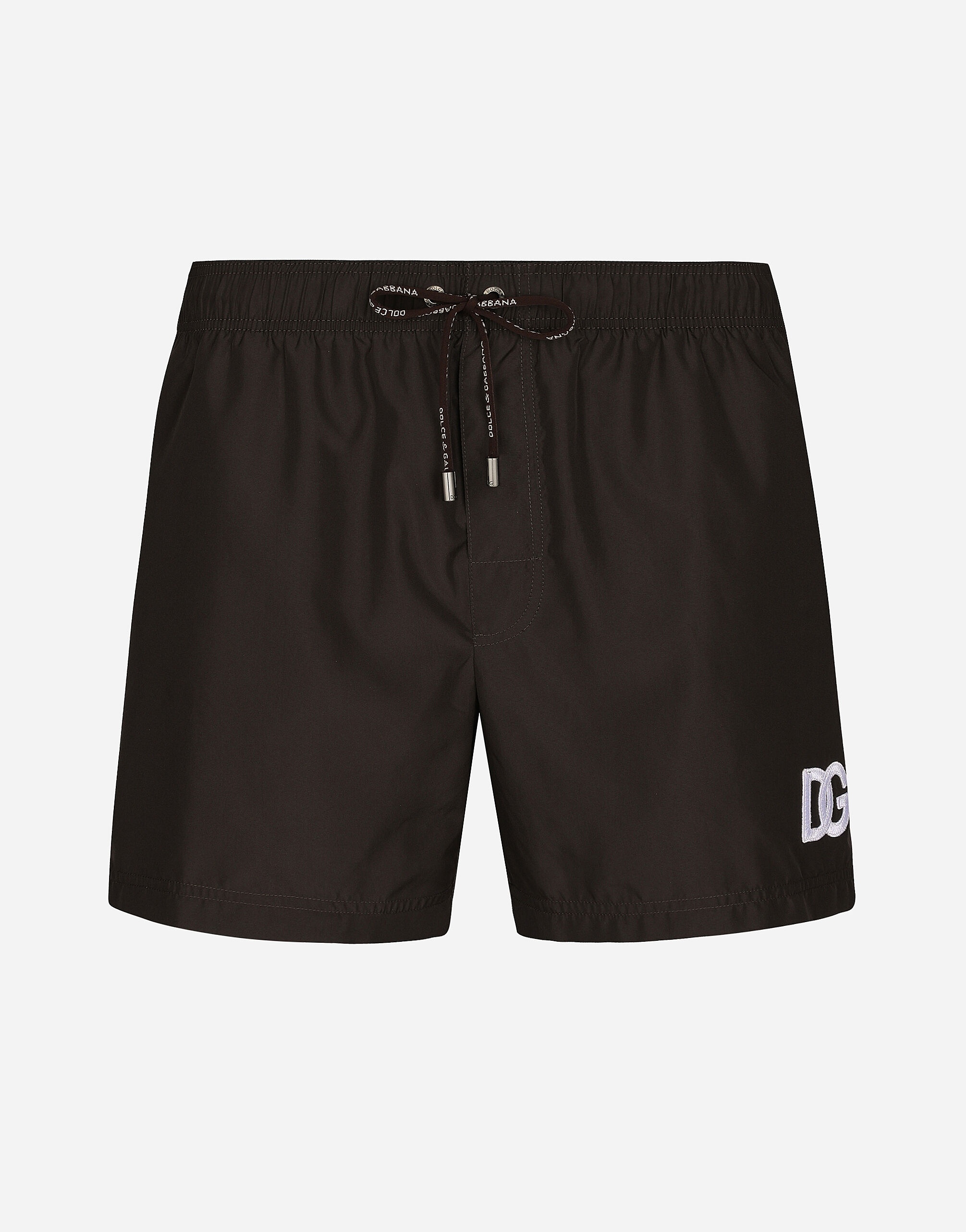 Short swim trunks with DG logo patch - 1