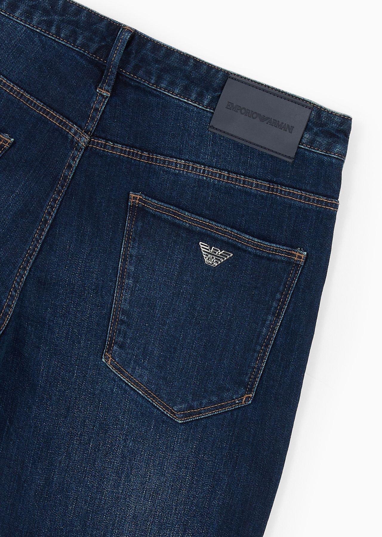 J06 slim-fit vintage-effect comfort-denim jeans - 6