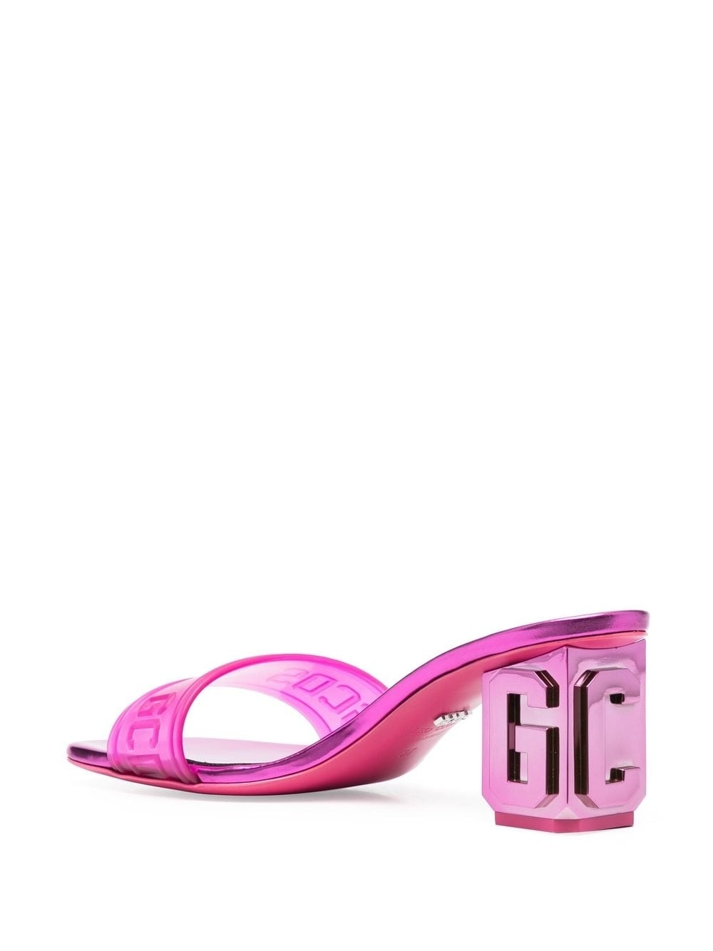 metallic logo mules - 3