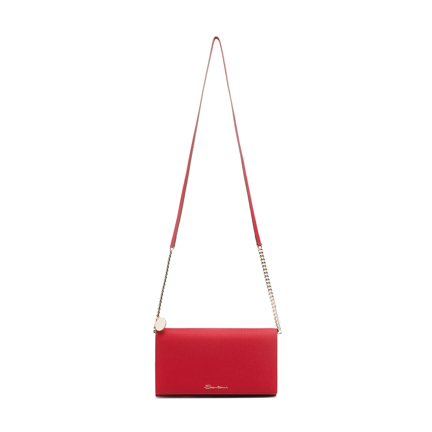 Red leather crossbody bag - 3