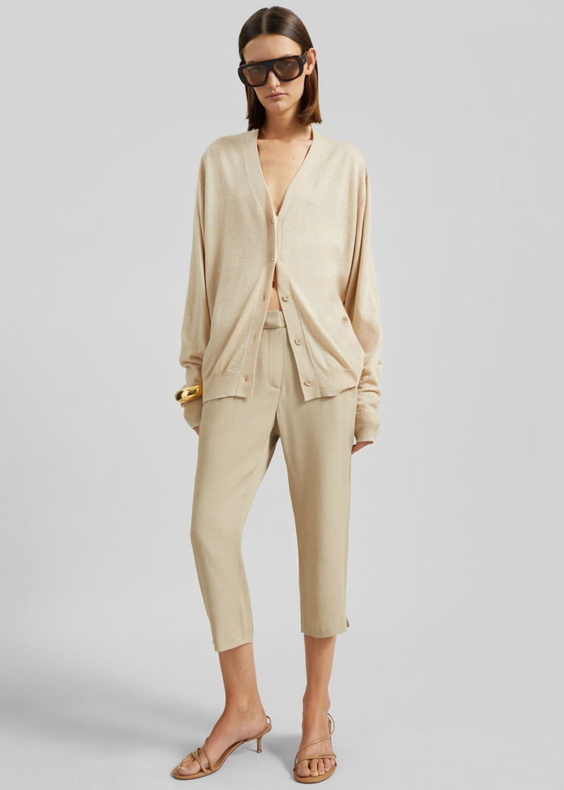 Zina V-Neck Cardigan - Beige 5