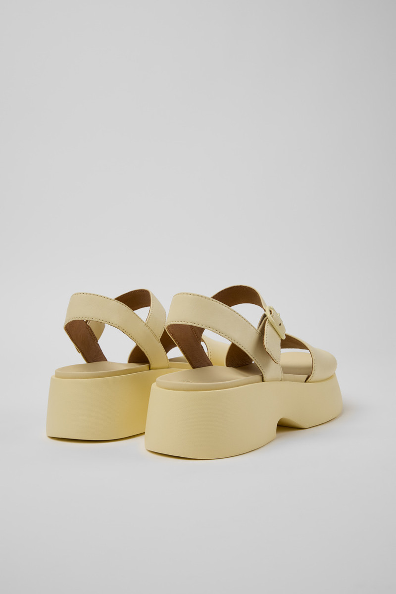 CAMPERLAB Yellow Leather Sandals for Women. outlook