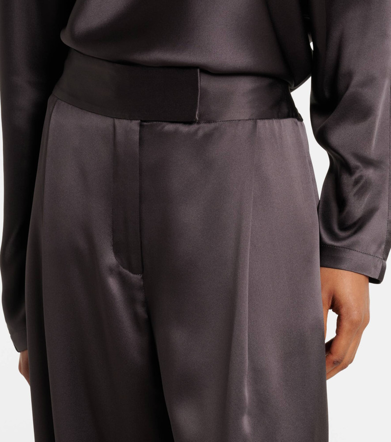 Silk satin wide-leg pants 4