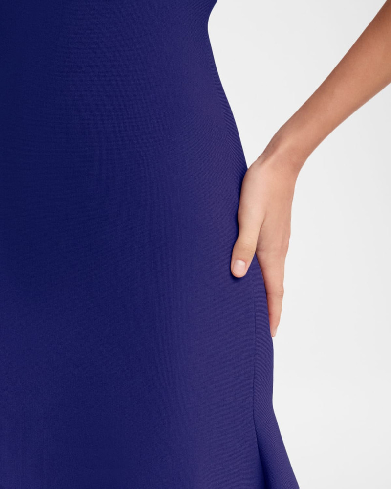 Sleeveless Compact Knit Fit-And-Flare Dress 5
