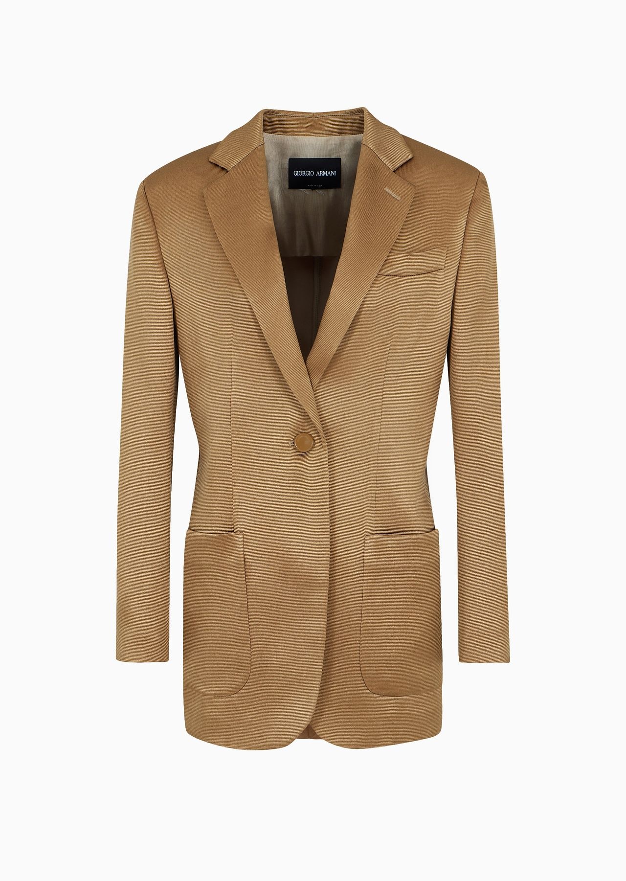 Single-breasted jacket in ottoman silk - 1