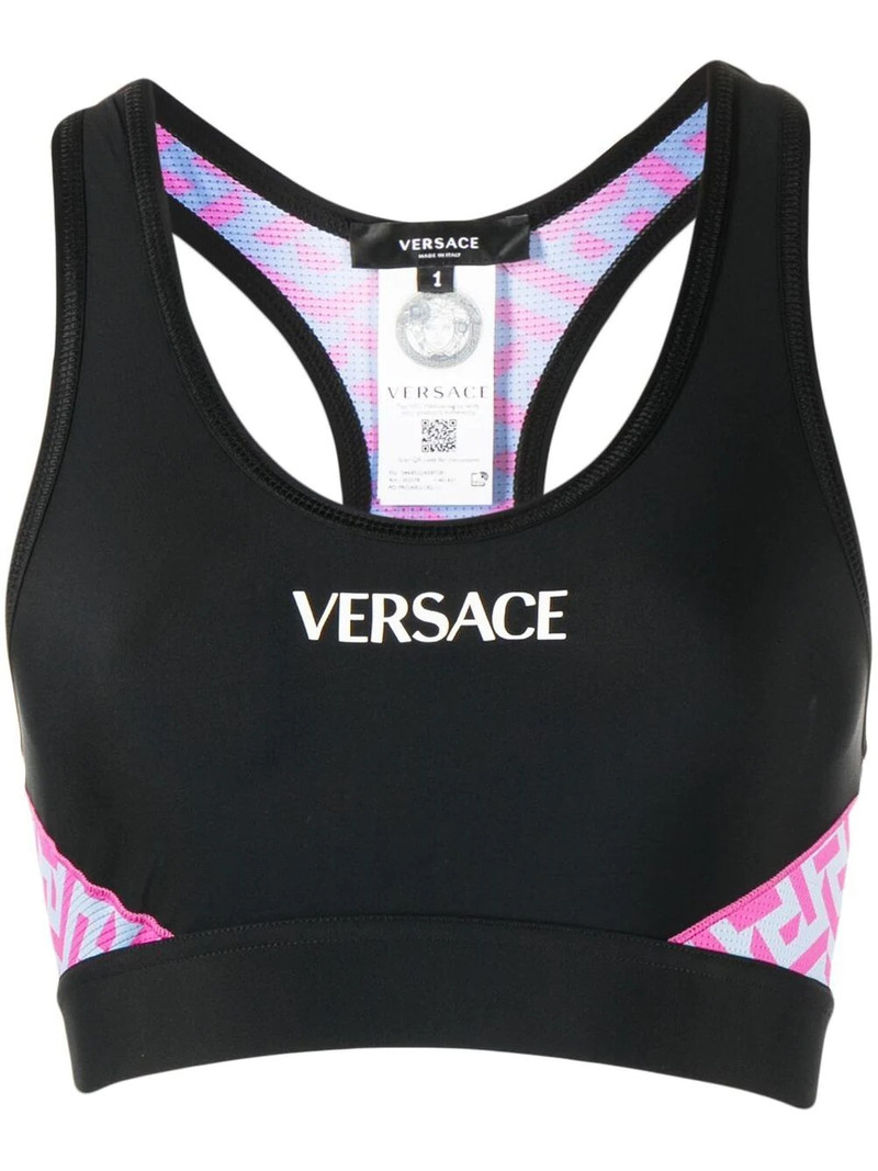 La Greca logo-print bralette 1